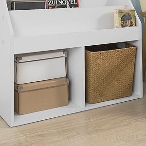 SoBuy Children's Storage Book Shelf Storage Display Rack Holder,KMB01-W 16 KMB01-W
