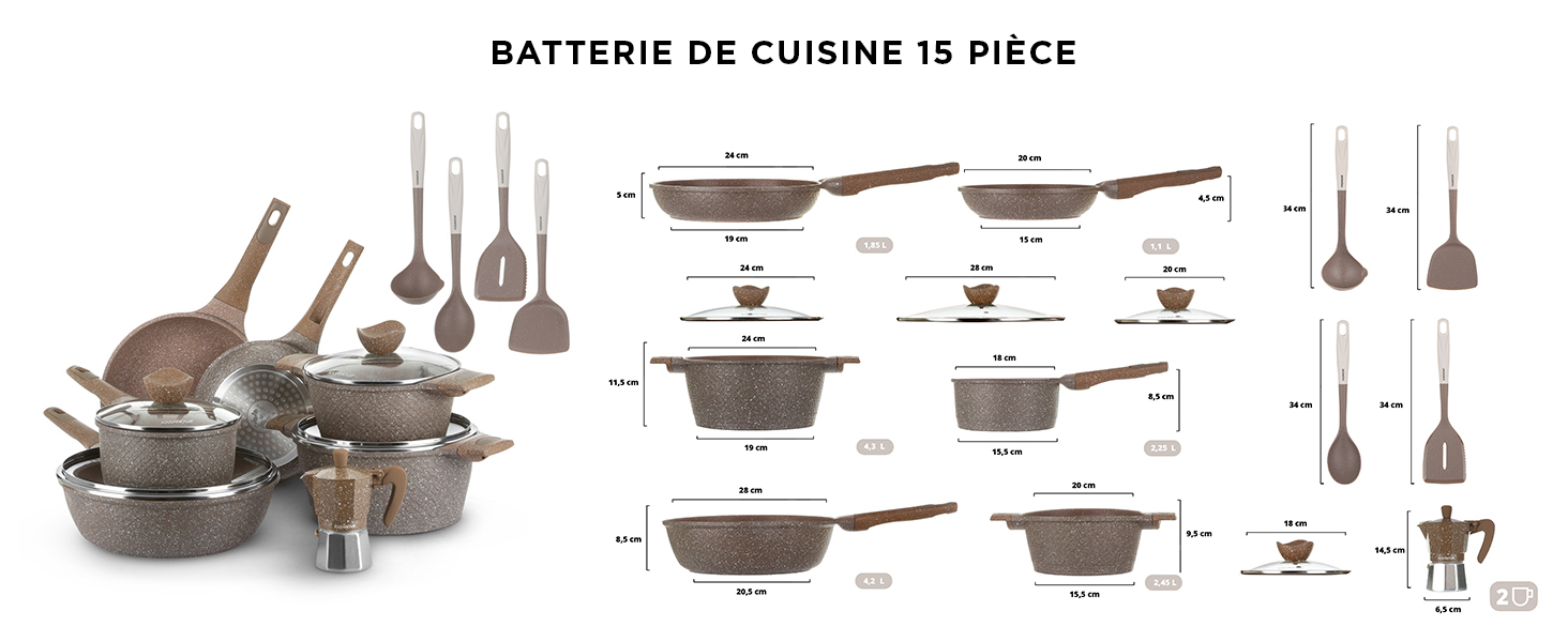 KASANOVA Set de casseroles antiadhésives 4 couches, batterie de cuisine pour induction, design moderne et sécurité sans 0535545e 5538 46e9 8449 5e43177f37aa. CR0,0,1464,600 PT0 SX1464 V1