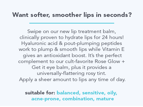 rose glow and get it hydrating peptide lip treatment