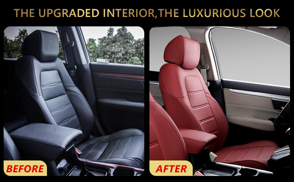 PTYYDS Fit Honda CRV Seat Covers Full Set Front and Rear