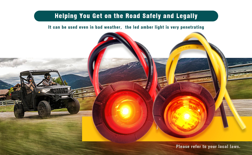 ATV UTV Turn Signal Kit with Turn Signal Rocker Switch