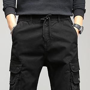 【STONE 】CARGO PANTS 29 Men's Relaxed Fit Cargo Pants Stylish Texture Loose Straight