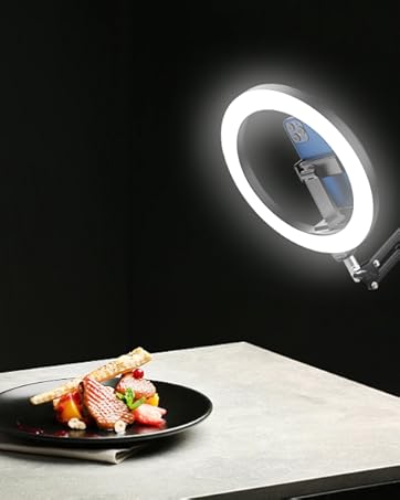 Evershop アーム式俯瞰撮影 照明 リングライト スマホスタンド 真上から Amazon | Evershop リングライト アーム式 俯瞰撮影用ライト