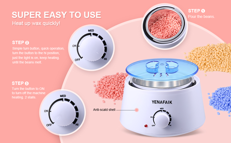 Rapid Heating Wax Machine For Hair Removal.Bikini Full Body Hair Removal.Wax Melt Warmer Kit .