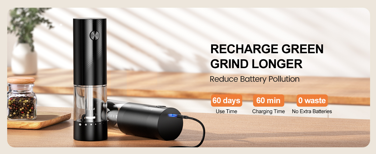 automatic salt and pepper grinder set