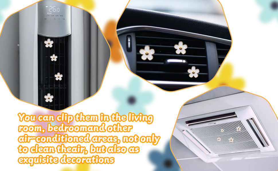 Daisy Vent Decorative Clip - 8PCS Cute Air Freshener Vent Clip