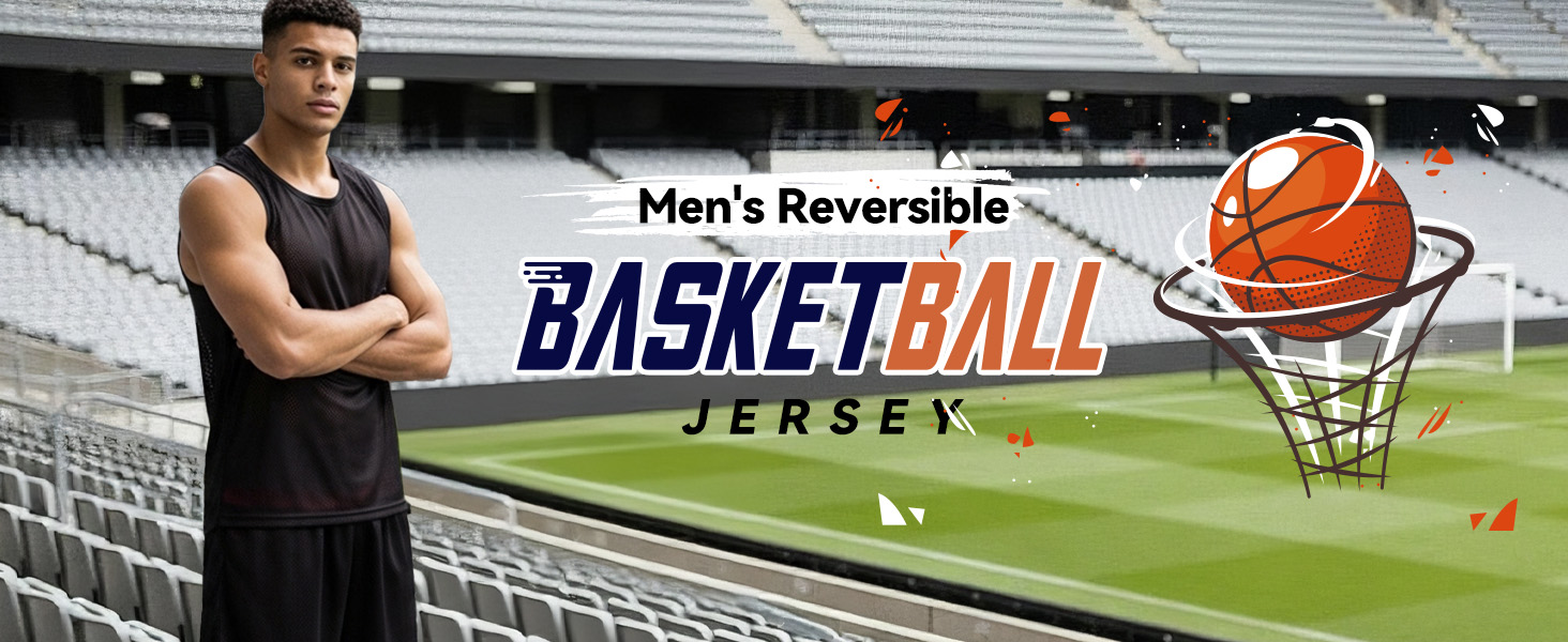 Men's Reversible Basketball Jersey Uniform Suit