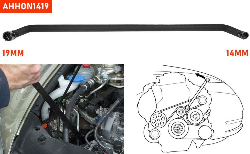 hrm様 Amazon.com: AHHON1419 Serpentine Belt Wrench Tool For Honda