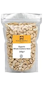 Organic Whole Cashew Nuts 250g
