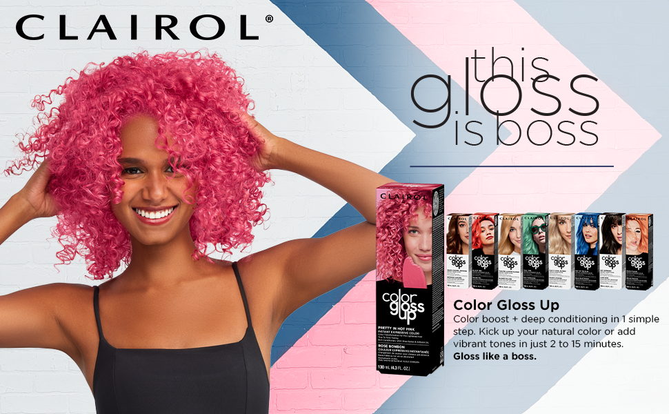 Clairol Color Gloss Up Temporary Hair Dye, Rosé All Day Hair Color, 1