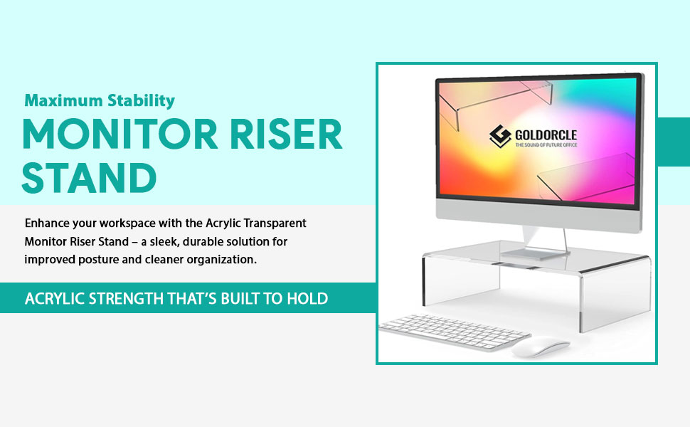 SPN-JGSP Acrylic Transparent Computer Monitor Riser Stand