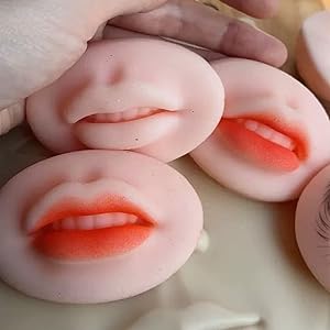 The 3D tattoo practice fake lip is soft and flexible,practical tools for you to practice different