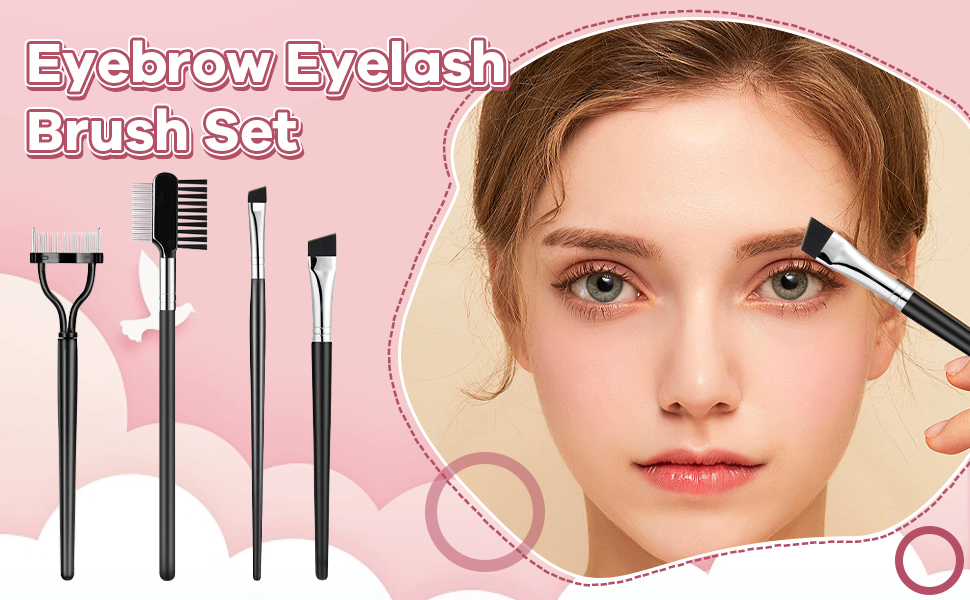 Eyebrow Brush Eyelash Comb, START MAKERS 6PCS Folding