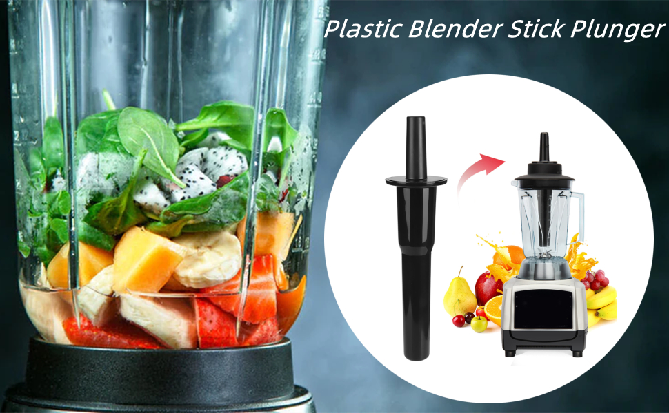 Mumusuki Blender Accelerator Plastic Stick Plunger Replacement Tamper