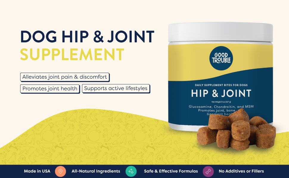 Good Trouble Pets Hip & Joint Supplement for Dogs Bacon