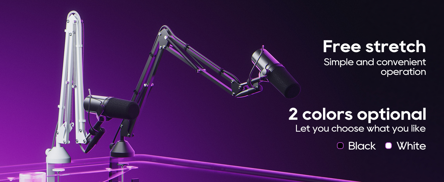 Microphone Stand Boom Arm with Desk Mount