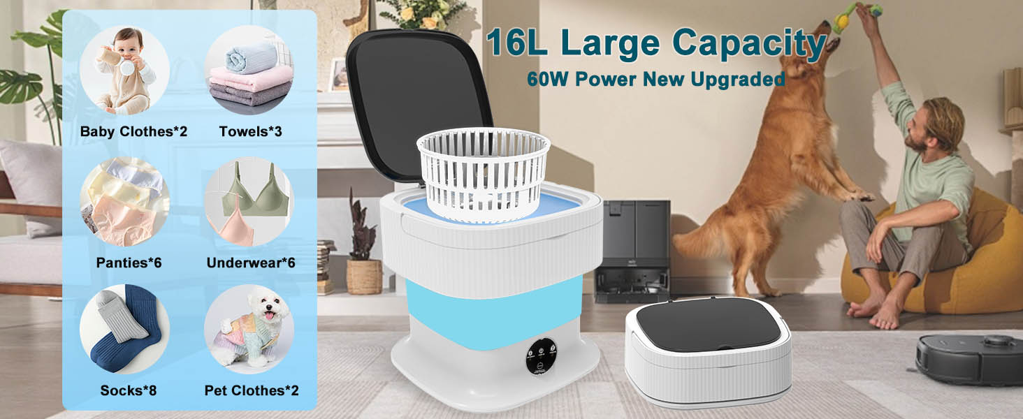 Portable Mini Washing Machine Small Collapsible Luandry Washer