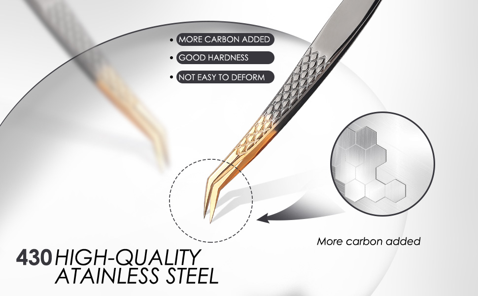 black gold eyelash tweezers