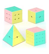 Vdealen Speed Cube Set, Cube Bundle of 2x2 3x3 4x4 Pyramid Macaron Stickerless Magic Cube, Smooth...