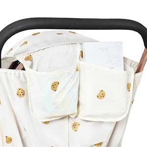 Stroller rain cover rear storage bag