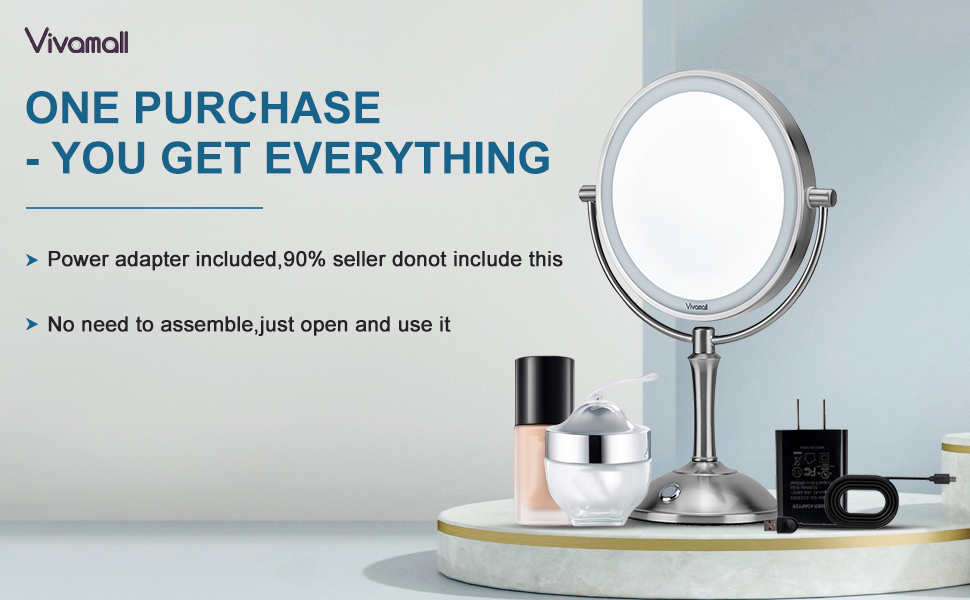 lighted makeup mirror