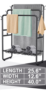 freestanding towel rack