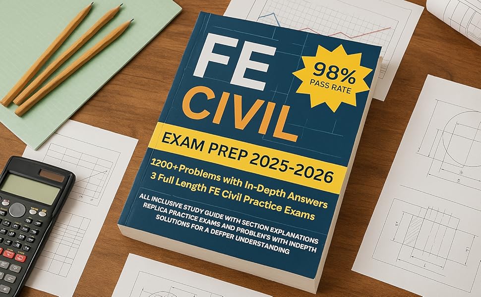 FE Civil Exam Prep: A Complete Study Guide with 1200+