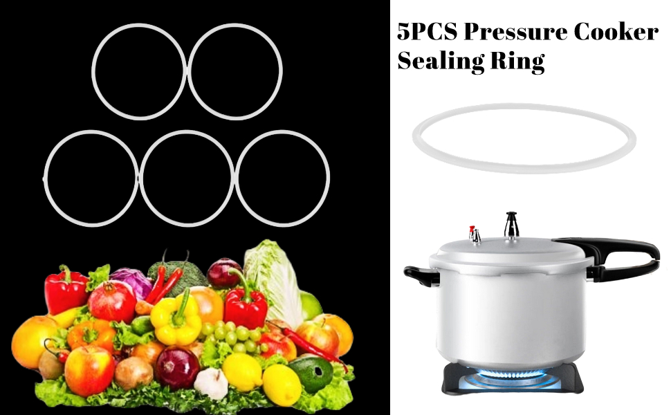 5PCS Replacement Pressure Cooker Gasket, Silicone Pressure