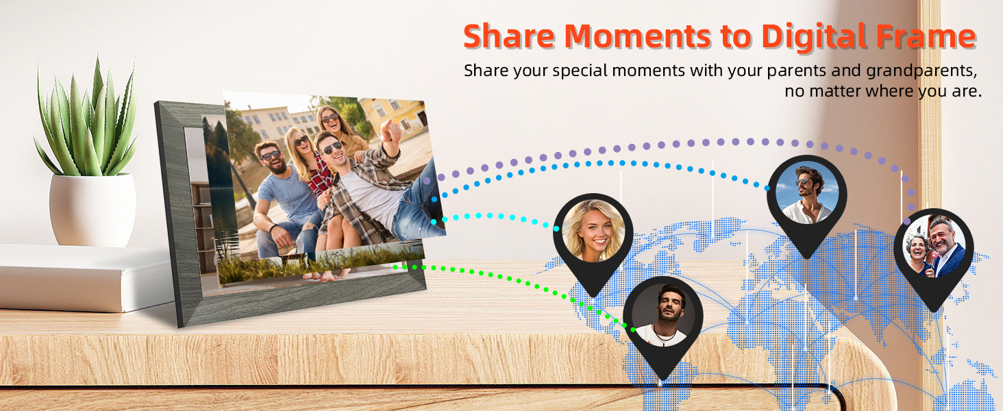 10.1 Inch WiFi Digital Picture Frame, 1280x800 HD IPS