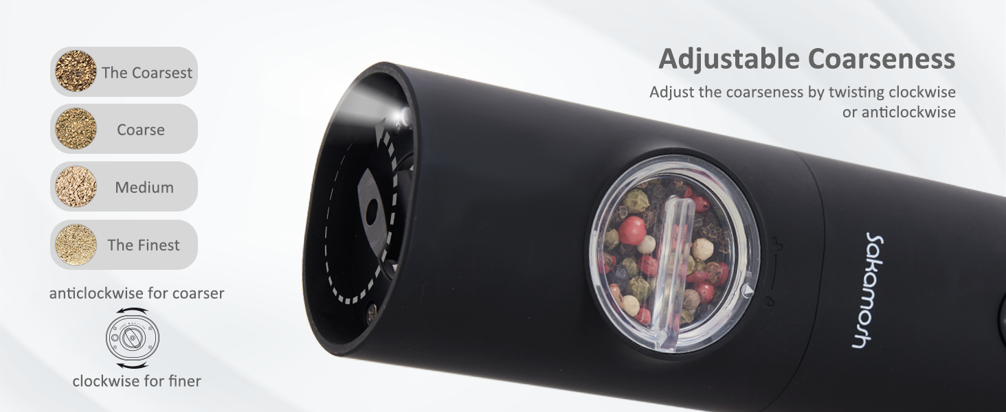 rechargeable salt and pepper grinder set