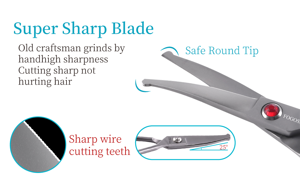 Curved dog scissors for grooming 5 inch