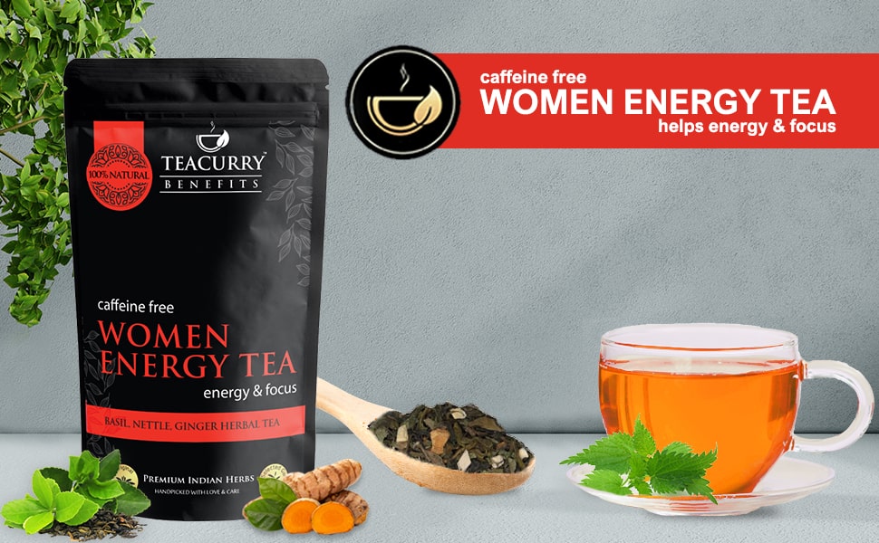 TEACURRY Women Energy Tea 60 Tea Bags Increase your Energy and