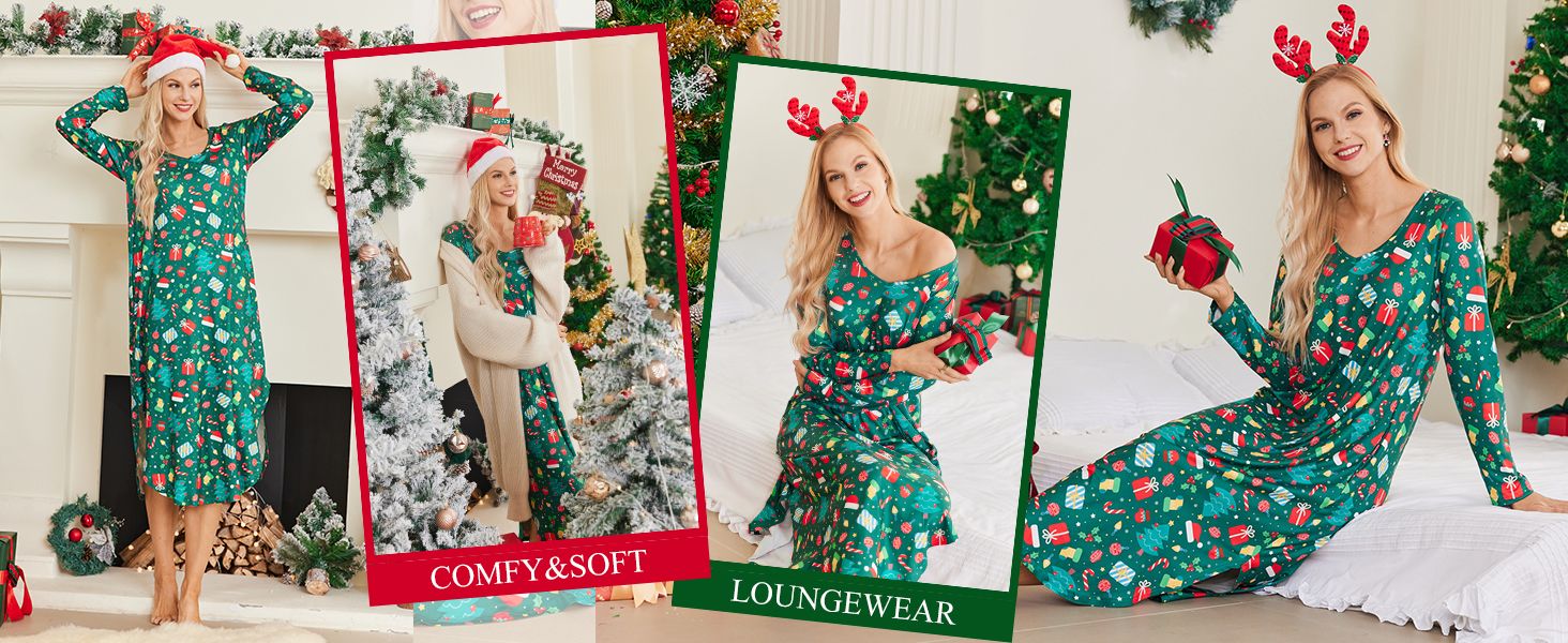 christmas pajama dress