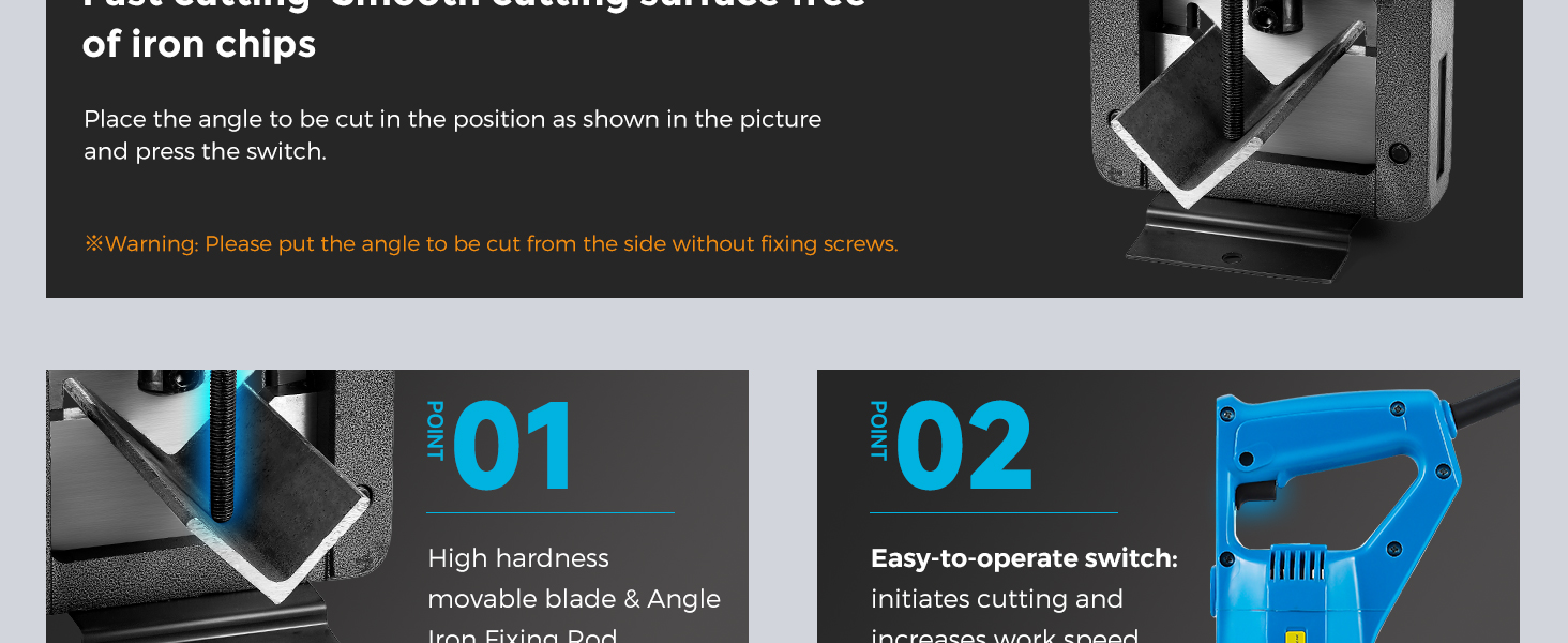 Electric hydraulic angle cutter