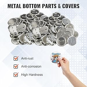 75mm button parts metal