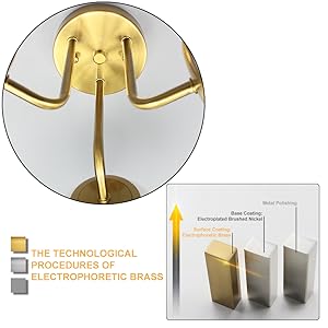 brushed brass gold flush mount ceiling light fixture