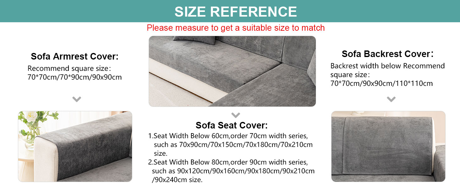 Chenille Sofa Cover Slipcovers 1 2 3 4 Seater