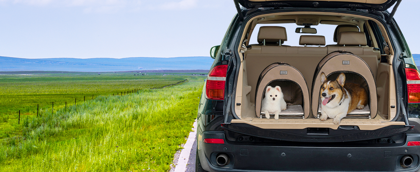 Petsfit Medium Dog Crate, Arch Design Portable Dog Crates for Medium