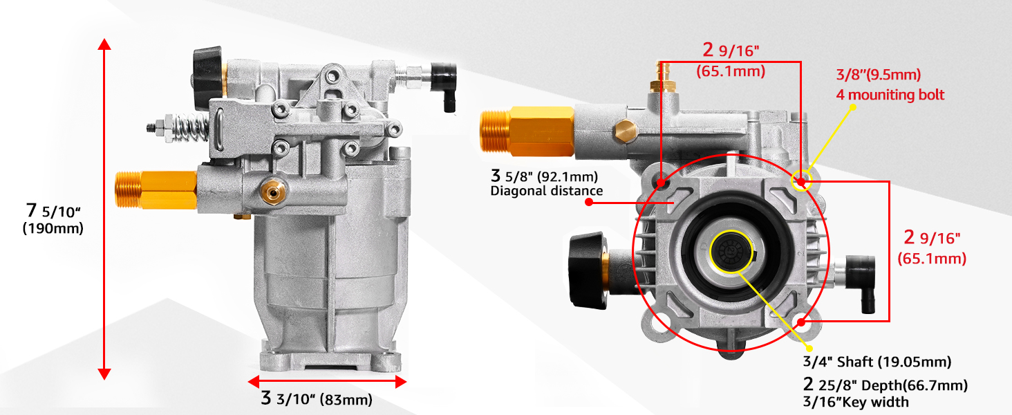 3/4 pressure washer pump