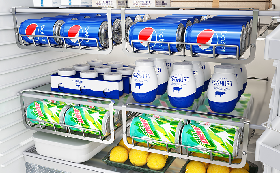 Soda Can Holder for Refrigerator, Hanging Soda Can