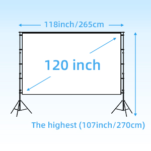 120 inch projector screen and stand
