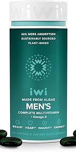 bottle of mens multivitamins supplements containing 30 softgels