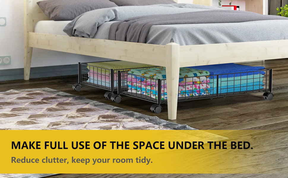 LATOURTIKAROGAN Under Bed Storage Under Bed Storage with