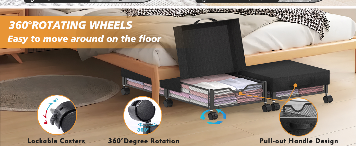 Under Bed Rolling Storage