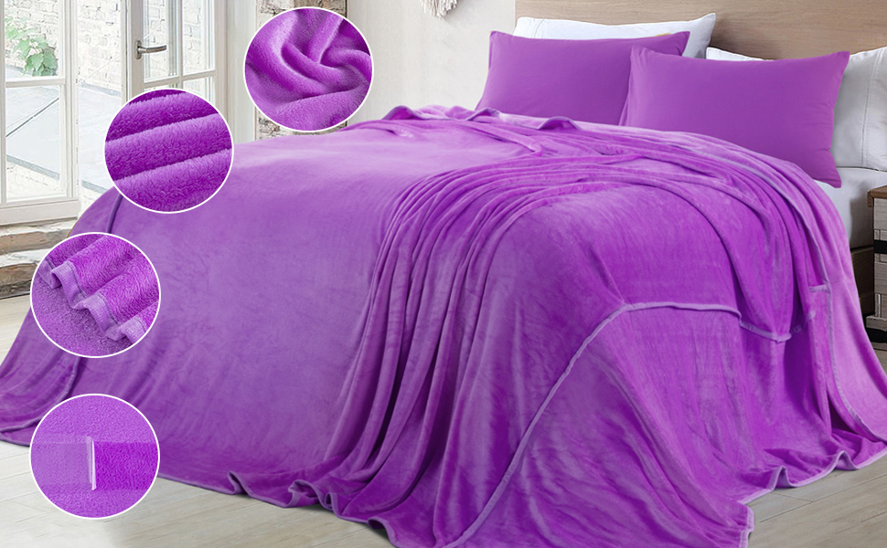 HOMBYS Extra Large 10'x 10' Flannel Throw Blanket, Big Size