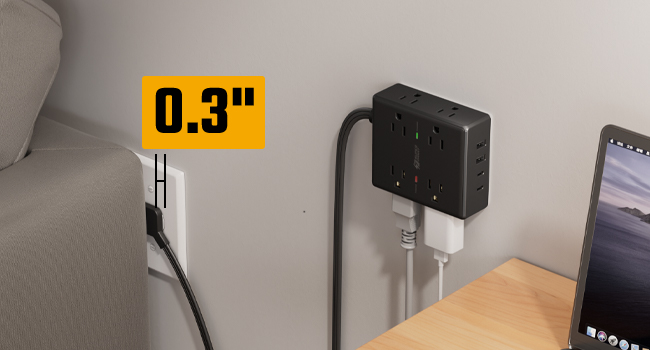 flat plug extension cord