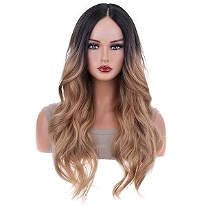 long wavy blonde wig