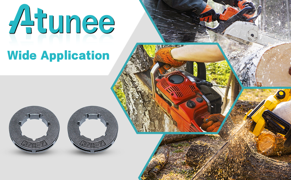 Atunee 2Pcs 3/8" 19mm Sprocket Rim fit for Husqvarna 555 154 254 257