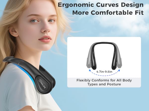 3in1 Leafless Neck Fan ブラック Amazon.com: Portable Bladeless Neck Fan, 5000mAh
