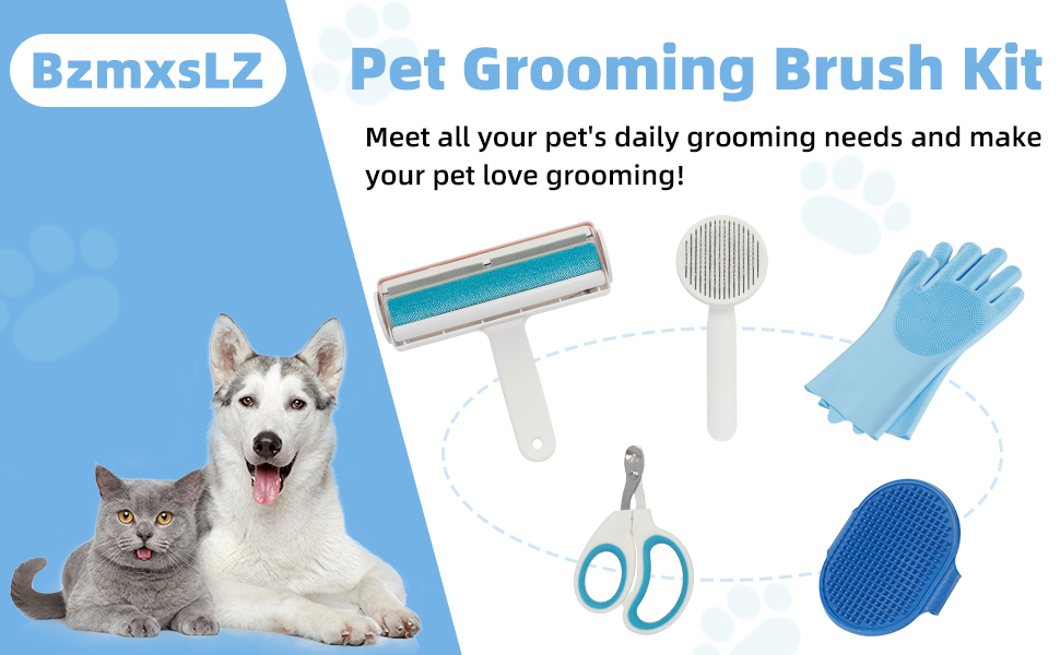 Pet Grooming Brush Kit